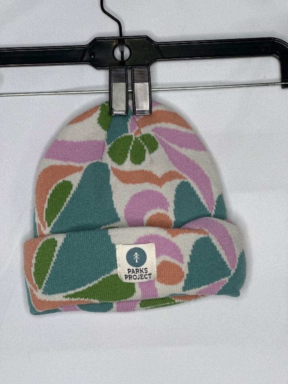 Parks Project Abstract Pattern Knit Cuffed Beanie OS Gorpcore Outdoor Retro Boho